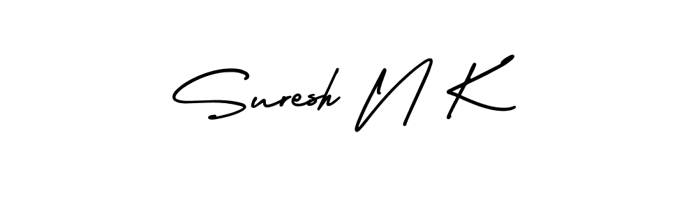 Design your own signature with our free online signature maker. With this signature software, you can create a handwritten (AmerikaSignatureDemo-Regular) signature for name Suresh N K. Suresh N K signature style 3 images and pictures png