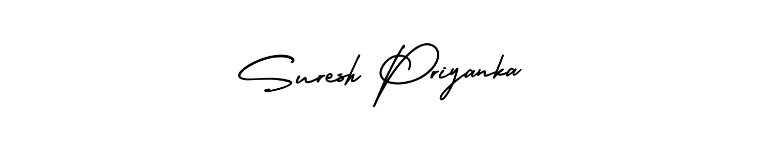 AmerikaSignatureDemo-Regular is a professional signature style that is perfect for those who want to add a touch of class to their signature. It is also a great choice for those who want to make their signature more unique. Get Suresh Priyanka name to fancy signature for free. Suresh Priyanka signature style 3 images and pictures png