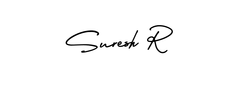Make a beautiful signature design for name Suresh R. With this signature (AmerikaSignatureDemo-Regular) style, you can create a handwritten signature for free. Suresh R signature style 3 images and pictures png