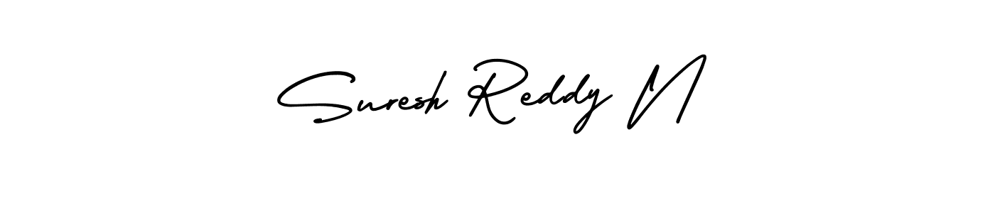 Suresh Reddy N stylish signature style. Best Handwritten Sign (AmerikaSignatureDemo-Regular) for my name. Handwritten Signature Collection Ideas for my name Suresh Reddy N. Suresh Reddy N signature style 3 images and pictures png