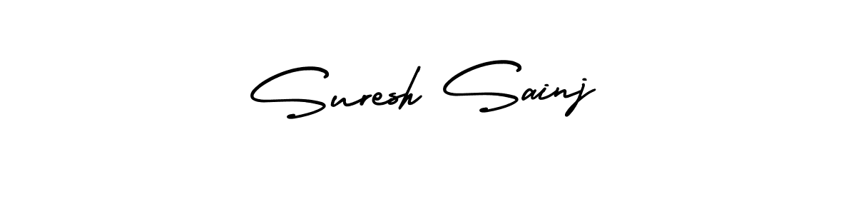 Suresh Sainj stylish signature style. Best Handwritten Sign (AmerikaSignatureDemo-Regular) for my name. Handwritten Signature Collection Ideas for my name Suresh Sainj. Suresh Sainj signature style 3 images and pictures png