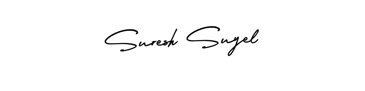 Similarly AmerikaSignatureDemo-Regular is the best handwritten signature design. Signature creator online .You can use it as an online autograph creator for name Suresh Suyel. Suresh Suyel signature style 3 images and pictures png