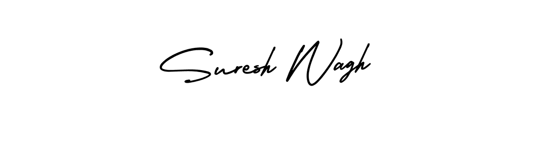 You should practise on your own different ways (AmerikaSignatureDemo-Regular) to write your name (Suresh Wagh) in signature. don't let someone else do it for you. Suresh Wagh signature style 3 images and pictures png