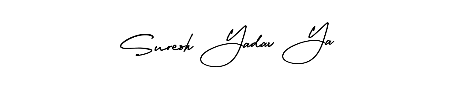 if you are searching for the best signature style for your name Suresh Yadav Ya. so please give up your signature search. here we have designed multiple signature styles  using AmerikaSignatureDemo-Regular. Suresh Yadav Ya signature style 3 images and pictures png