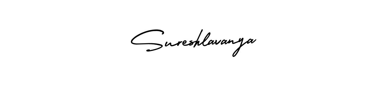 Make a beautiful signature design for name Sureshlavanya. With this signature (AmerikaSignatureDemo-Regular) style, you can create a handwritten signature for free. Sureshlavanya signature style 3 images and pictures png