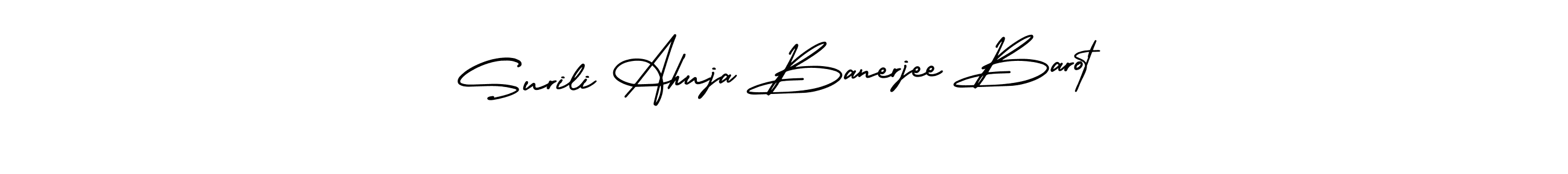 Once you've used our free online signature maker to create your best signature AmerikaSignatureDemo-Regular style, it's time to enjoy all of the benefits that Surili Ahuja Banerjee Barot name signing documents. Surili Ahuja Banerjee Barot signature style 3 images and pictures png