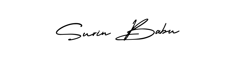 Make a beautiful signature design for name Surin Babu. With this signature (AmerikaSignatureDemo-Regular) style, you can create a handwritten signature for free. Surin Babu signature style 3 images and pictures png