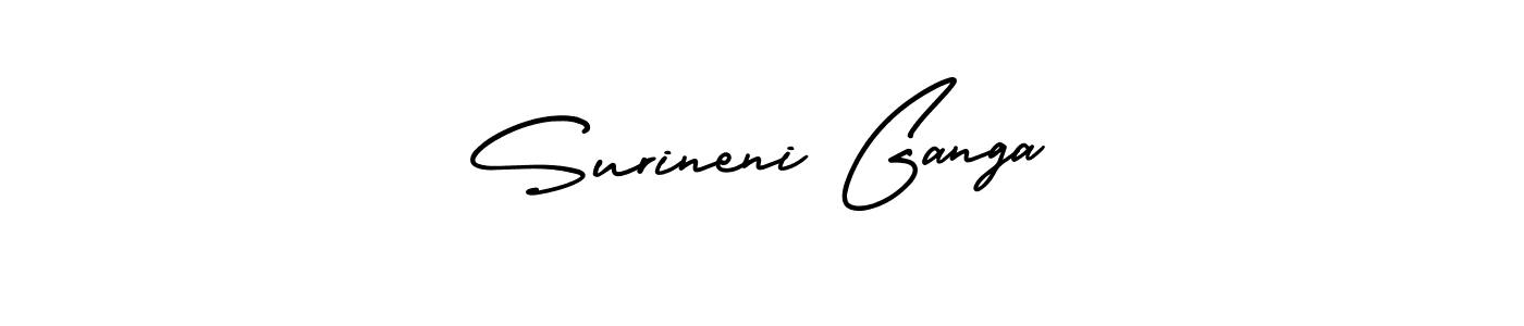 Make a beautiful signature design for name Surineni Ganga. With this signature (AmerikaSignatureDemo-Regular) style, you can create a handwritten signature for free. Surineni Ganga signature style 3 images and pictures png