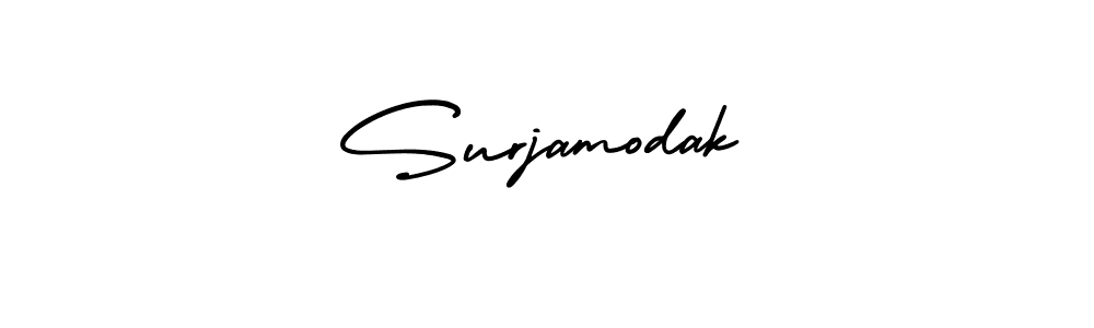 AmerikaSignatureDemo-Regular is a professional signature style that is perfect for those who want to add a touch of class to their signature. It is also a great choice for those who want to make their signature more unique. Get Surjamodak name to fancy signature for free. Surjamodak signature style 3 images and pictures png