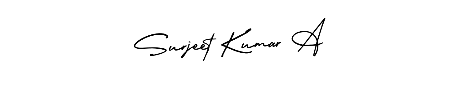 Also we have Surjeet Kumar A name is the best signature style. Create professional handwritten signature collection using AmerikaSignatureDemo-Regular autograph style. Surjeet Kumar A signature style 3 images and pictures png