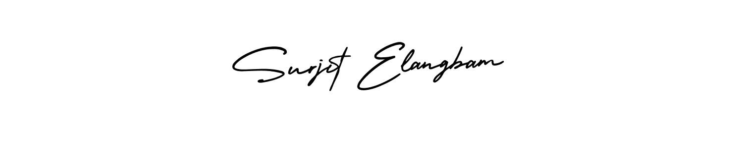 It looks lik you need a new signature style for name Surjit Elangbam. Design unique handwritten (AmerikaSignatureDemo-Regular) signature with our free signature maker in just a few clicks. Surjit Elangbam signature style 3 images and pictures png