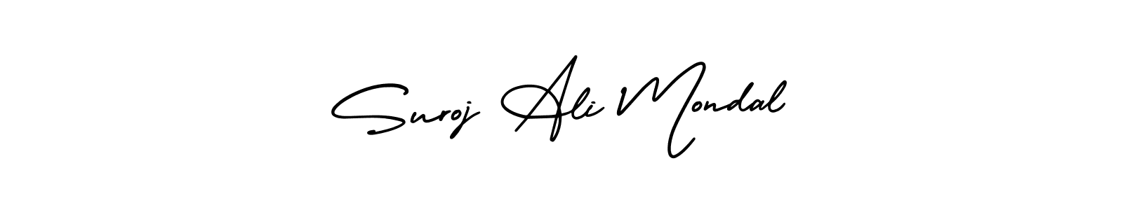 How to make Suroj Ali Mondal signature? AmerikaSignatureDemo-Regular is a professional autograph style. Create handwritten signature for Suroj Ali Mondal name. Suroj Ali Mondal signature style 3 images and pictures png
