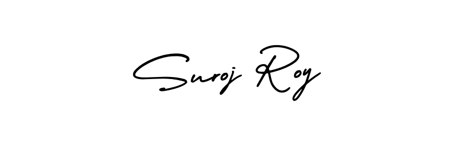 The best way (AmerikaSignatureDemo-Regular) to make a short signature is to pick only two or three words in your name. The name Suroj Roy include a total of six letters. For converting this name. Suroj Roy signature style 3 images and pictures png