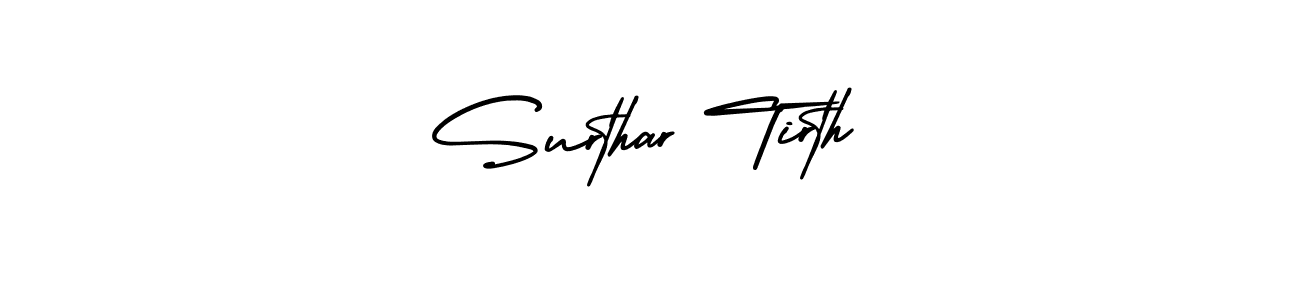 Similarly AmerikaSignatureDemo-Regular is the best handwritten signature design. Signature creator online .You can use it as an online autograph creator for name Surthar Tirth. Surthar Tirth signature style 3 images and pictures png