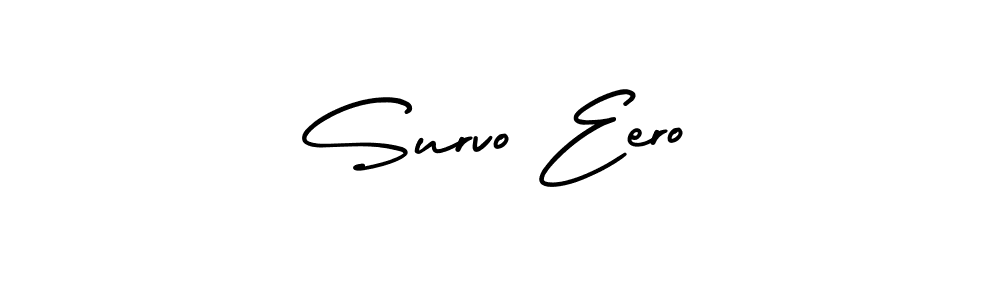 Survo Eero stylish signature style. Best Handwritten Sign (AmerikaSignatureDemo-Regular) for my name. Handwritten Signature Collection Ideas for my name Survo Eero. Survo Eero signature style 3 images and pictures png