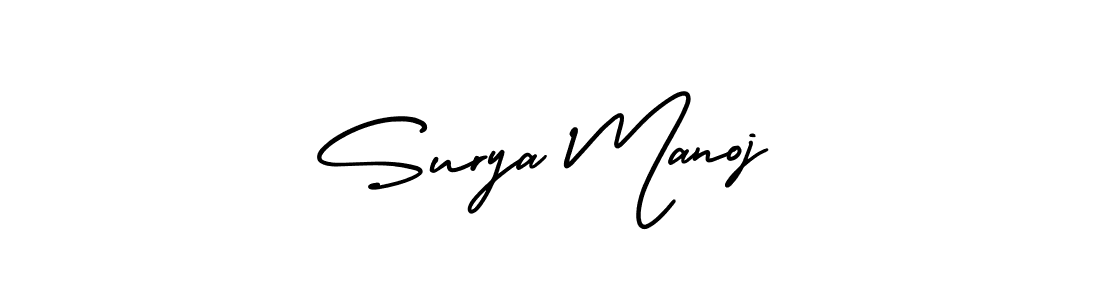 Also we have Surya Manoj name is the best signature style. Create professional handwritten signature collection using AmerikaSignatureDemo-Regular autograph style. Surya Manoj signature style 3 images and pictures png