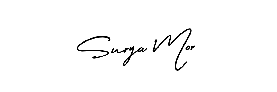 AmerikaSignatureDemo-Regular is a professional signature style that is perfect for those who want to add a touch of class to their signature. It is also a great choice for those who want to make their signature more unique. Get Surya Mor name to fancy signature for free. Surya Mor signature style 3 images and pictures png