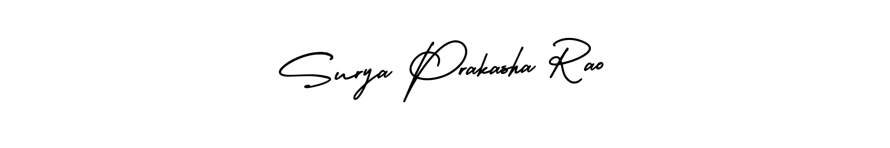 The best way (AmerikaSignatureDemo-Regular) to make a short signature is to pick only two or three words in your name. The name Surya Prakasha Rao include a total of six letters. For converting this name. Surya Prakasha Rao signature style 3 images and pictures png