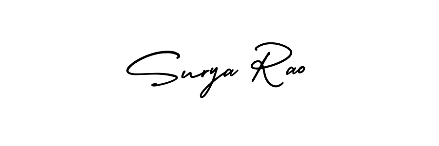 Design your own signature with our free online signature maker. With this signature software, you can create a handwritten (AmerikaSignatureDemo-Regular) signature for name Surya Rao. Surya Rao signature style 3 images and pictures png