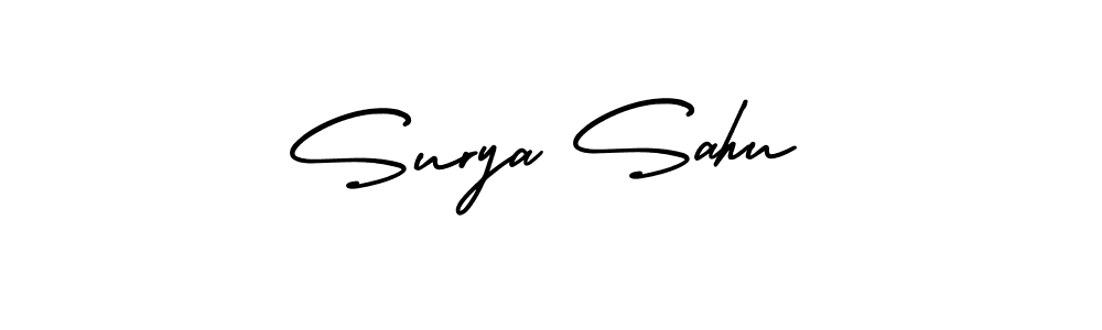 Make a beautiful signature design for name Surya Sahu. With this signature (AmerikaSignatureDemo-Regular) style, you can create a handwritten signature for free. Surya Sahu signature style 3 images and pictures png