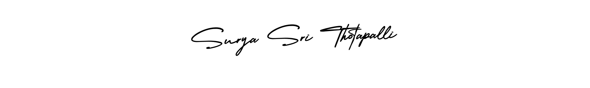 It looks lik you need a new signature style for name Surya Sri Thotapalli. Design unique handwritten (AmerikaSignatureDemo-Regular) signature with our free signature maker in just a few clicks. Surya Sri Thotapalli signature style 3 images and pictures png