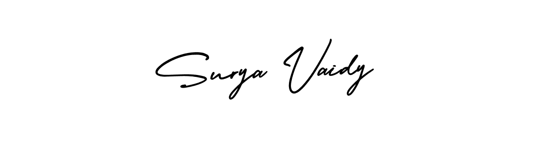Make a short Surya Vaidy signature style. Manage your documents anywhere anytime using AmerikaSignatureDemo-Regular. Create and add eSignatures, submit forms, share and send files easily. Surya Vaidy signature style 3 images and pictures png