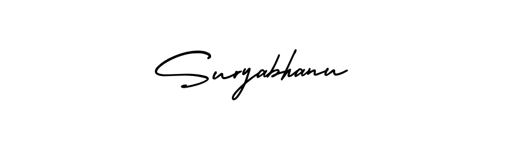 You should practise on your own different ways (AmerikaSignatureDemo-Regular) to write your name (Suryabhanu) in signature. don't let someone else do it for you. Suryabhanu signature style 3 images and pictures png