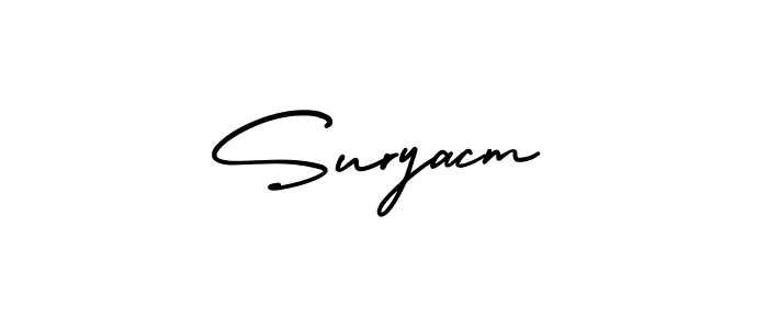 Use a signature maker to create a handwritten signature online. With this signature software, you can design (AmerikaSignatureDemo-Regular) your own signature for name Suryacm. Suryacm signature style 3 images and pictures png