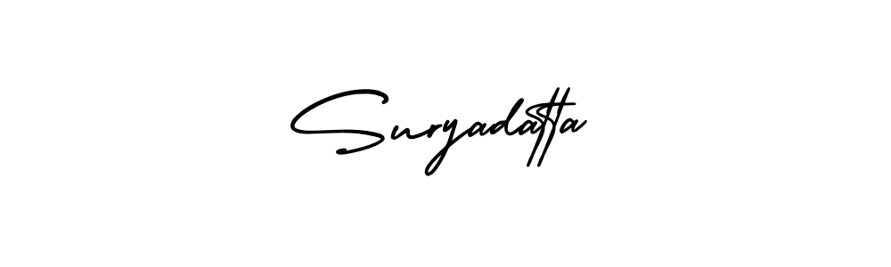How to make Suryadatta name signature. Use AmerikaSignatureDemo-Regular style for creating short signs online. This is the latest handwritten sign. Suryadatta signature style 3 images and pictures png