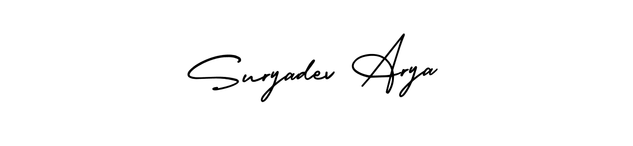 Also You can easily find your signature by using the search form. We will create Suryadev Arya name handwritten signature images for you free of cost using AmerikaSignatureDemo-Regular sign style. Suryadev Arya signature style 3 images and pictures png