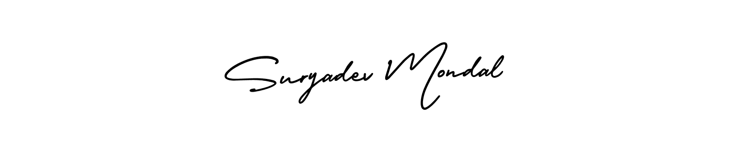 It looks lik you need a new signature style for name Suryadev Mondal. Design unique handwritten (AmerikaSignatureDemo-Regular) signature with our free signature maker in just a few clicks. Suryadev Mondal signature style 3 images and pictures png