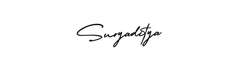 How to make Suryaditya name signature. Use AmerikaSignatureDemo-Regular style for creating short signs online. This is the latest handwritten sign. Suryaditya signature style 3 images and pictures png