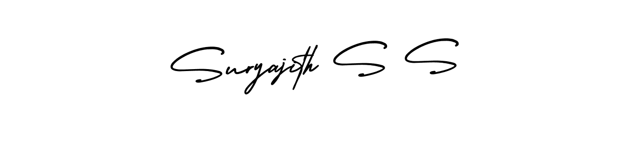 Make a beautiful signature design for name Suryajith S S. Use this online signature maker to create a handwritten signature for free. Suryajith S S signature style 3 images and pictures png