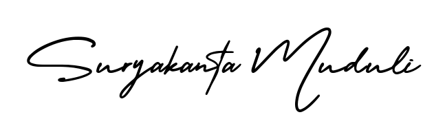 Express your personality with a custom Suryakanta Muduli signature crafted with AmerikaSignatureDemo-Regular typography. Free transparent PNG download available. Suryakanta Muduli signature style 3 images and pictures png