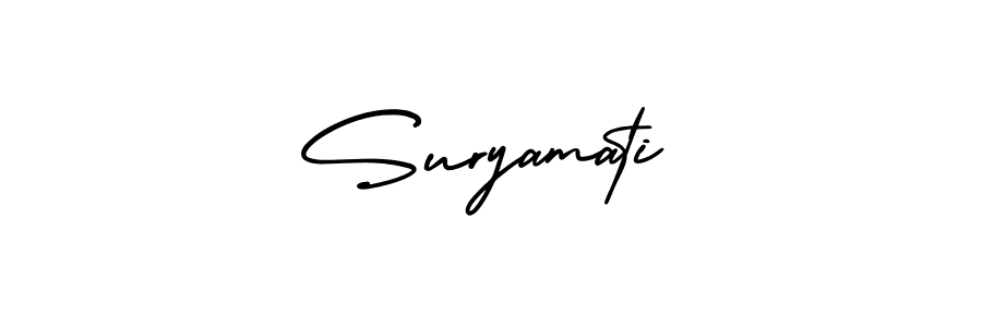 Use a signature maker to create a handwritten signature online. With this signature software, you can design (AmerikaSignatureDemo-Regular) your own signature for name Suryamati. Suryamati signature style 3 images and pictures png