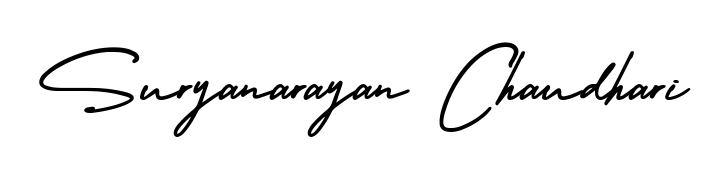 You can use this online signature creator to create a handwritten signature for the name Suryanarayan Chaudhari. This is the best online autograph maker. Suryanarayan Chaudhari signature style 3 images and pictures png