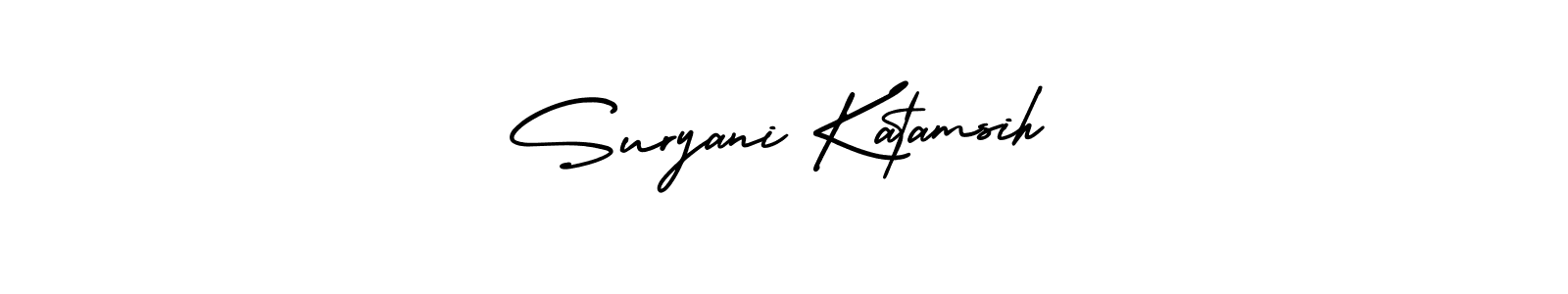 How to Draw Suryani Katamsih signature style? AmerikaSignatureDemo-Regular is a latest design signature styles for name Suryani Katamsih. Suryani Katamsih signature style 3 images and pictures png