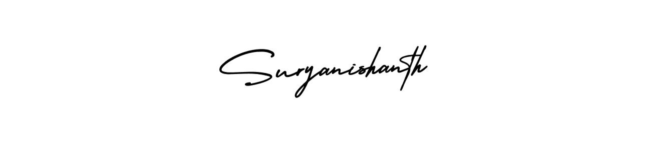 Use a signature maker to create a handwritten signature online. With this signature software, you can design (AmerikaSignatureDemo-Regular) your own signature for name Suryanishanth. Suryanishanth signature style 3 images and pictures png