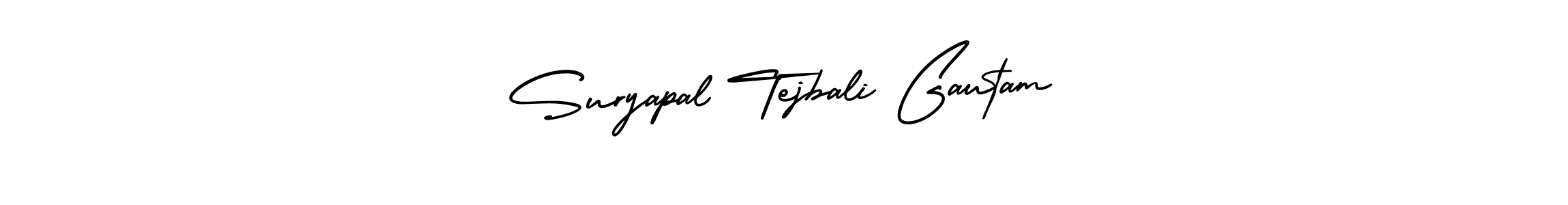 Suryapal Tejbali Gautam stylish signature style. Best Handwritten Sign (AmerikaSignatureDemo-Regular) for my name. Handwritten Signature Collection Ideas for my name Suryapal Tejbali Gautam. Suryapal Tejbali Gautam signature style 3 images and pictures png