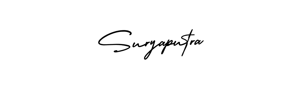 AmerikaSignatureDemo-Regular is a professional signature style that is perfect for those who want to add a touch of class to their signature. It is also a great choice for those who want to make their signature more unique. Get Suryaputra name to fancy signature for free. Suryaputra signature style 3 images and pictures png