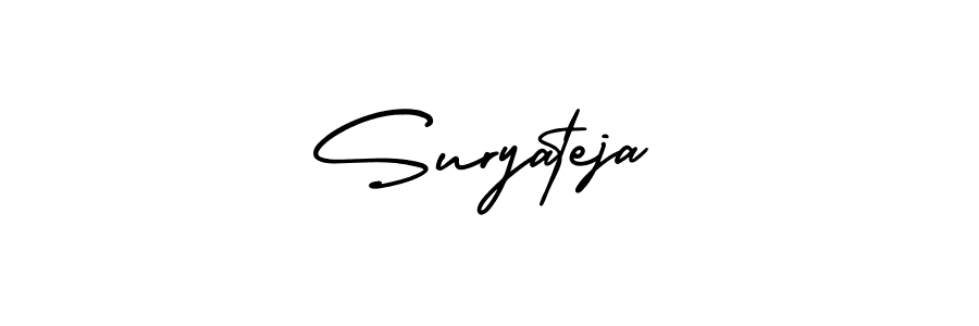 AmerikaSignatureDemo-Regular is a professional signature style that is perfect for those who want to add a touch of class to their signature. It is also a great choice for those who want to make their signature more unique. Get Suryateja name to fancy signature for free. Suryateja signature style 3 images and pictures png