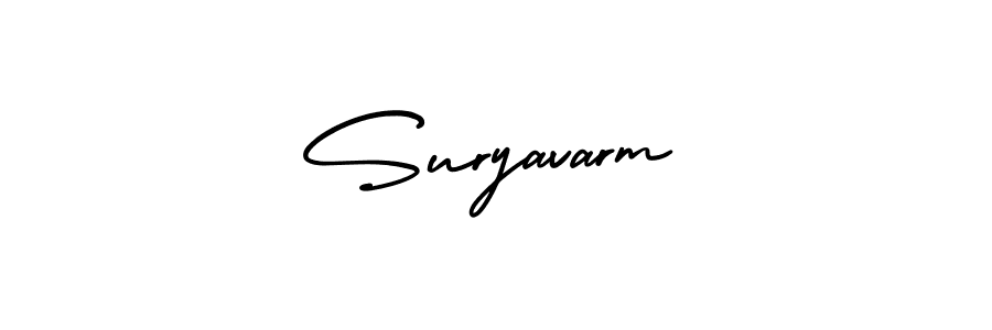 Design your own signature with our free online signature maker. With this signature software, you can create a handwritten (AmerikaSignatureDemo-Regular) signature for name Suryavarm. Suryavarm signature style 3 images and pictures png
