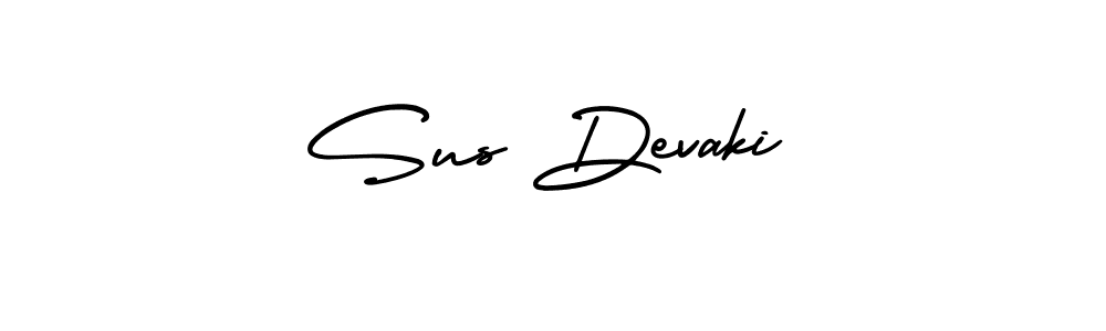 The best way (AmerikaSignatureDemo-Regular) to make a short signature is to pick only two or three words in your name. The name Sus Devaki include a total of six letters. For converting this name. Sus Devaki signature style 3 images and pictures png