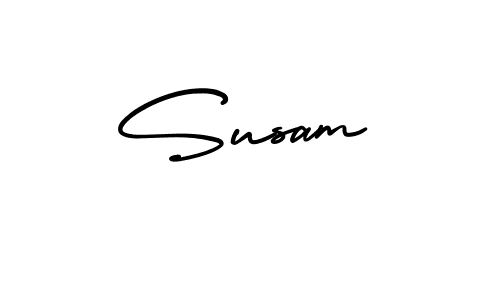 It looks lik you need a new signature style for name Susam. Design unique handwritten (AmerikaSignatureDemo-Regular) signature with our free signature maker in just a few clicks. Susam signature style 3 images and pictures png