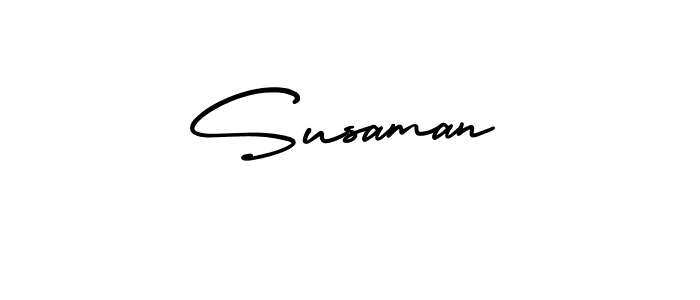 Susaman stylish signature style. Best Handwritten Sign (AmerikaSignatureDemo-Regular) for my name. Handwritten Signature Collection Ideas for my name Susaman. Susaman signature style 3 images and pictures png