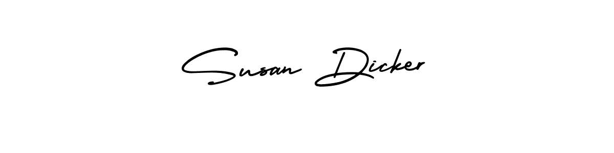 How to make Susan Dicker name signature. Use AmerikaSignatureDemo-Regular style for creating short signs online. This is the latest handwritten sign. Susan Dicker signature style 3 images and pictures png