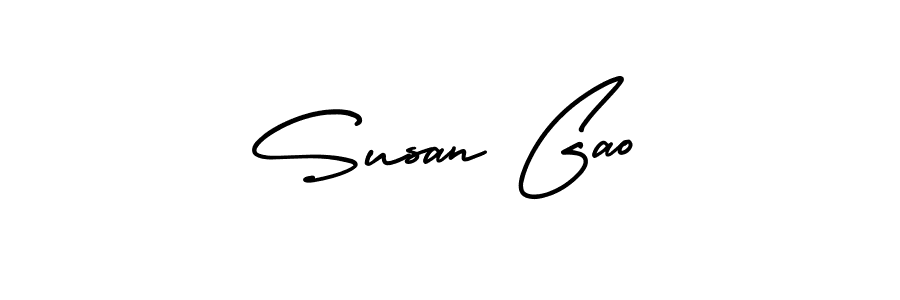 Similarly AmerikaSignatureDemo-Regular is the best handwritten signature design. Signature creator online .You can use it as an online autograph creator for name Susan Gao. Susan Gao signature style 3 images and pictures png
