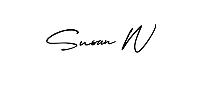 The best way (AmerikaSignatureDemo-Regular) to make a short signature is to pick only two or three words in your name. The name Susan W include a total of six letters. For converting this name. Susan W signature style 3 images and pictures png