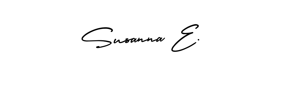 Susanna E. stylish signature style. Best Handwritten Sign (AmerikaSignatureDemo-Regular) for my name. Handwritten Signature Collection Ideas for my name Susanna E.. Susanna E. signature style 3 images and pictures png