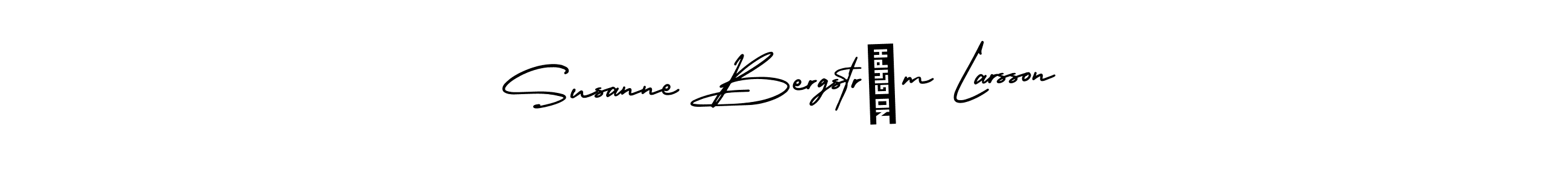 Use a signature maker to create a handwritten signature online. With this signature software, you can design (AmerikaSignatureDemo-Regular) your own signature for name Susanne Bergström Larsson. Susanne Bergström Larsson signature style 3 images and pictures png
